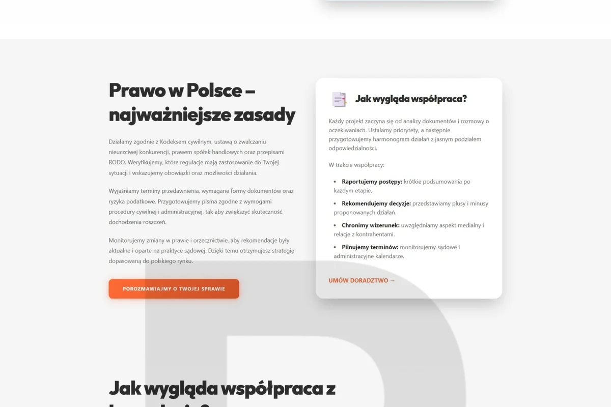 Strona kancelarii prawnej